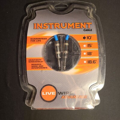 Live Wire Advantage Instrument Cable 10' - New in Box