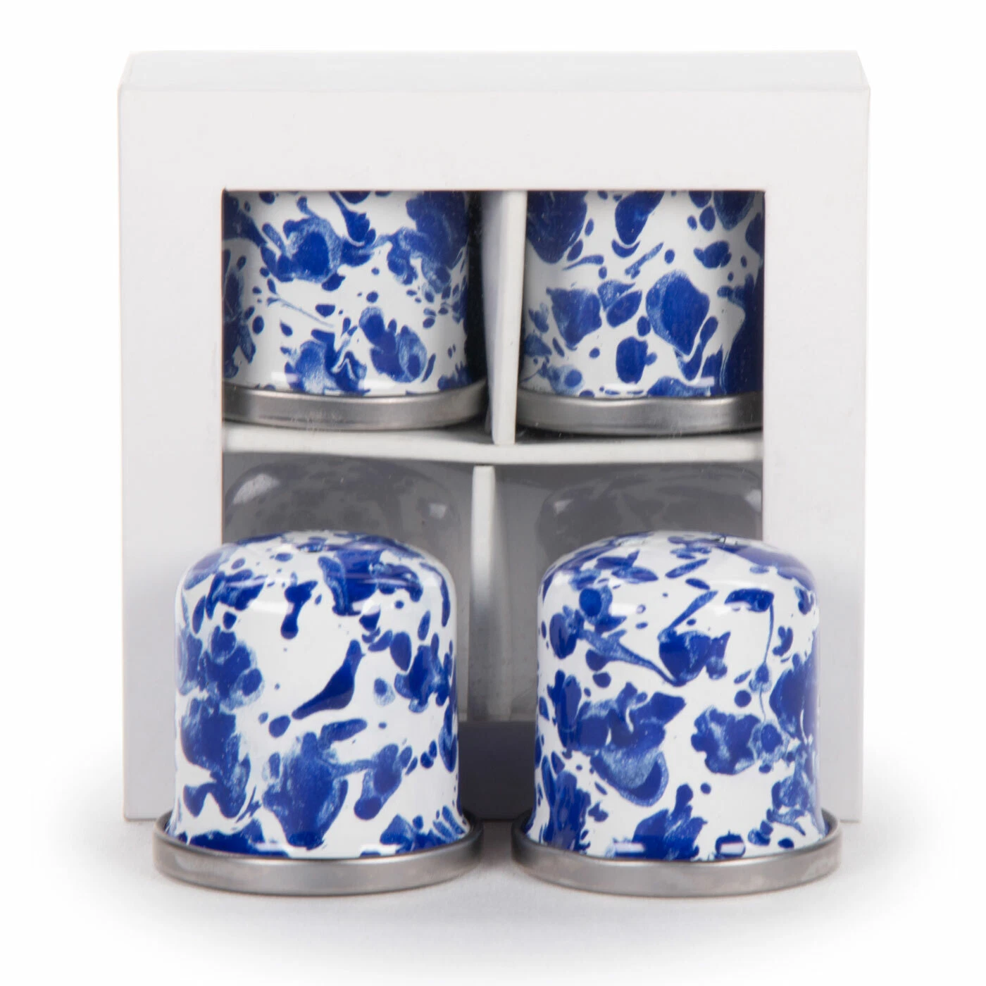Golden Rabbit Enamelware Mini Salt & Pepper Shakers, 2 Sets, 9 Color Options