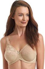 Lilyette by Bali Tailored Minimizer Bra With Lace Trim
