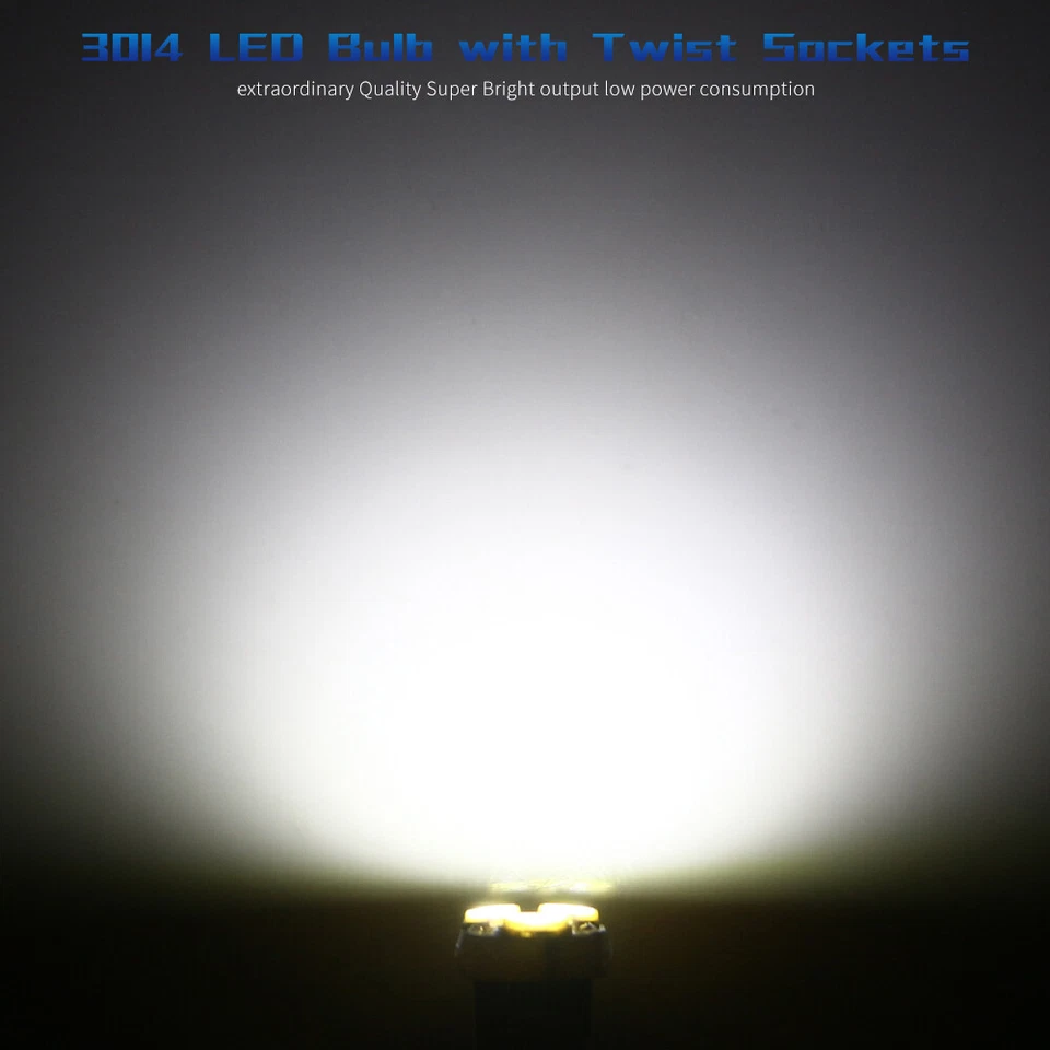 100Pcs T5 37 74 LEDs Lights Bulbs 3/8 Sockets Instrument Panel Cluster Dashboard - Image 4 of 4