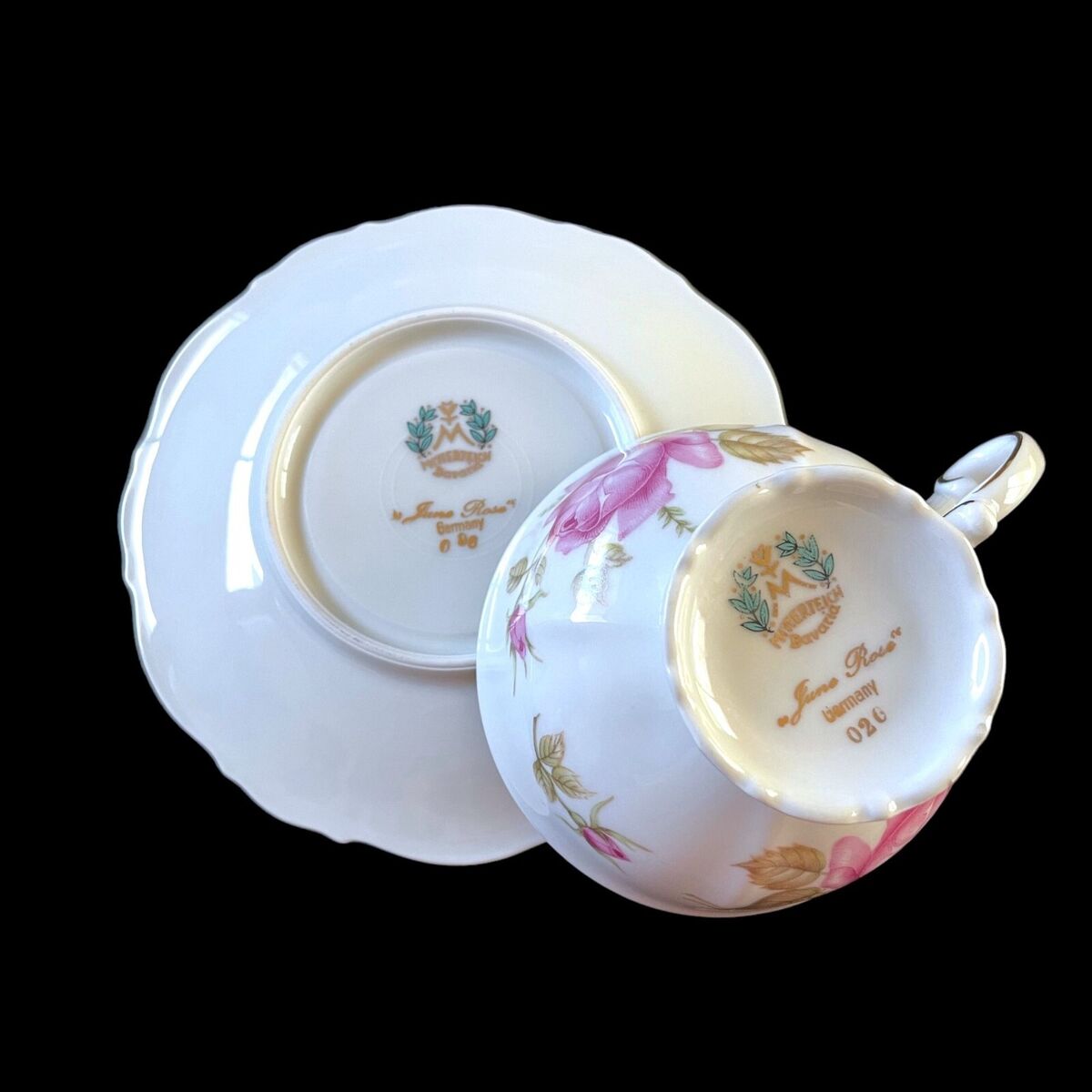 Vintage Cup & Saucer Set June Rose Mitterteich Bavaria Vintage Cup & Saucer Set June Rose Mitterteich Bavaria