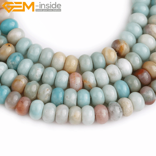Rondelle Natürlicher Amazonit Stein Zwischenring Schmuck Herstellung Perlen 15 Zoll Größe Auswahl - Bild 14 von 31