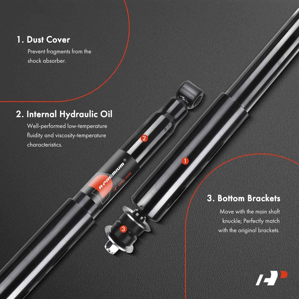 A-Premium 2x Shock Absorber Rear for Ford Thunderbird Mercury Cougar 1989-1997 - Image 3 of 4