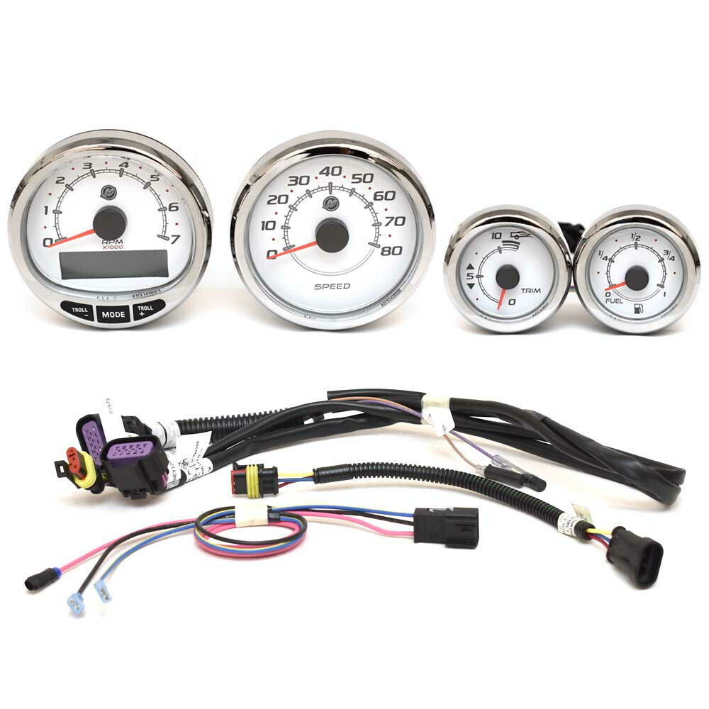 Mercury Boat Gauge Set Lund Tachometer Speedometer Fuel Trim (4PC) eBay