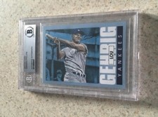 Lou Gehrig Original Art Sketch Card New York Yankees MLB Beckett BAS True 1/1