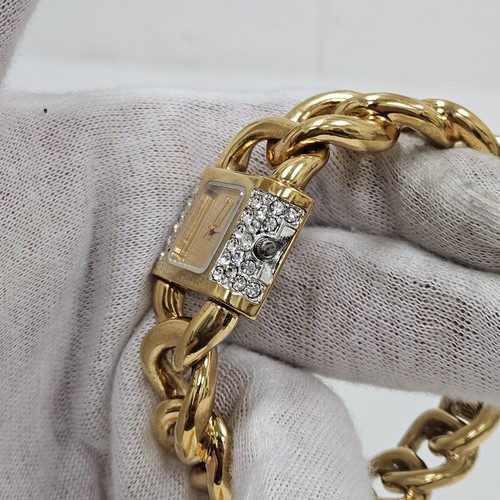 FRANKLIN MINT ALFRED DURANTE BRACELET WATCH 22k GOLD PLATE DESIGNER NEW BATTERY - Picture 4 of 8