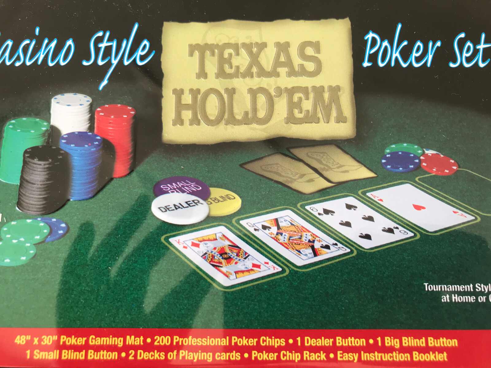 Casino Style Texas Hold'em Poker Set GM-7320 Game Party Portable Travel  Chips 736386473205 | eBay