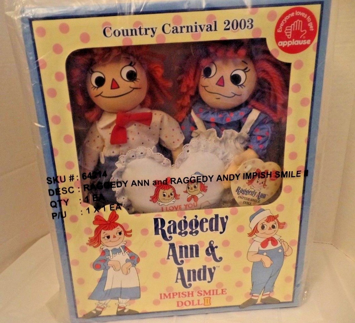 RAGGEDY ANN&ANDY アン&アンディ　カントリードール Vintage RARE 2003 Raggedy Ann & Andy Country Carnival IMPISH