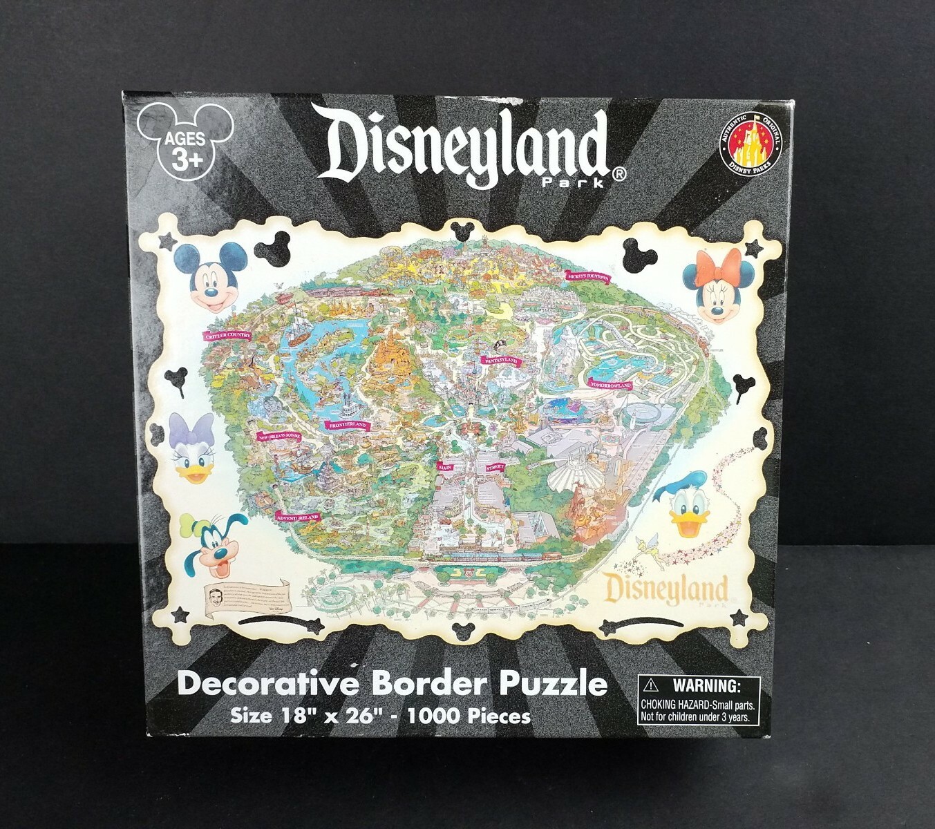 Disneyland Park Decorative Border Puzzle 18" x 26" 1000 Piece 100