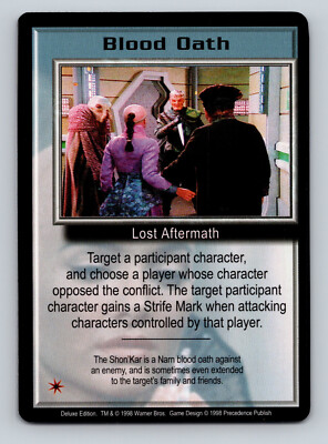 1998 Deluxe Edition Babylon 5 CCG Blood Oath Aftermath-Uncommon TCG SciFi