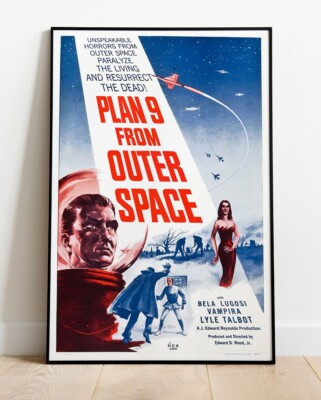 Plan 9 aus dem Weltraum Film Foto/Poster bis 36 Zoll