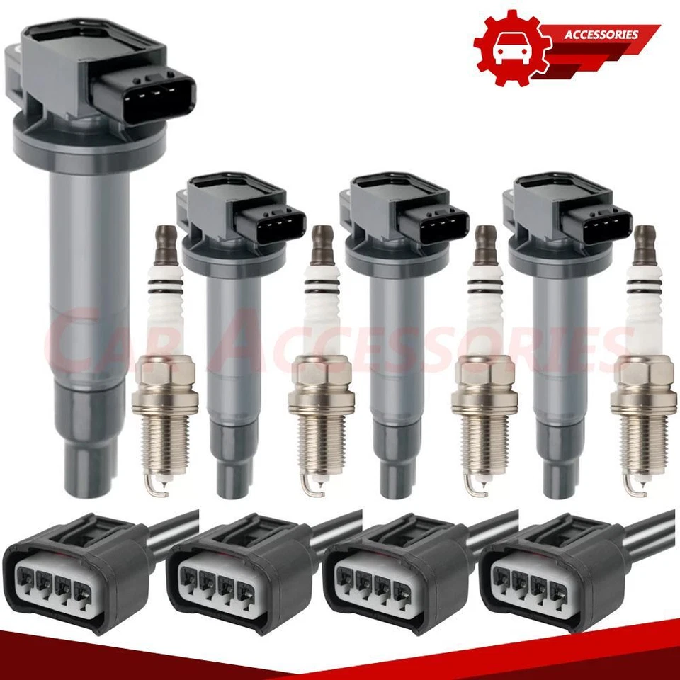 Ignition Coil & Spark Plug w/plugs For Toyota Scion XA XB 1.5L UF316 90919-02240 - Image 2 of 4
