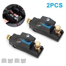 2PCS Universal 12V/24V Battery Disconnect Isolator Cut Off Switch for Car Truck