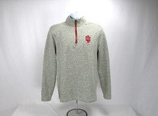 Pro Edge Indiana Hoosiers 1/4 Zip Sweater Men's Sz M Soft College Long Sleeve