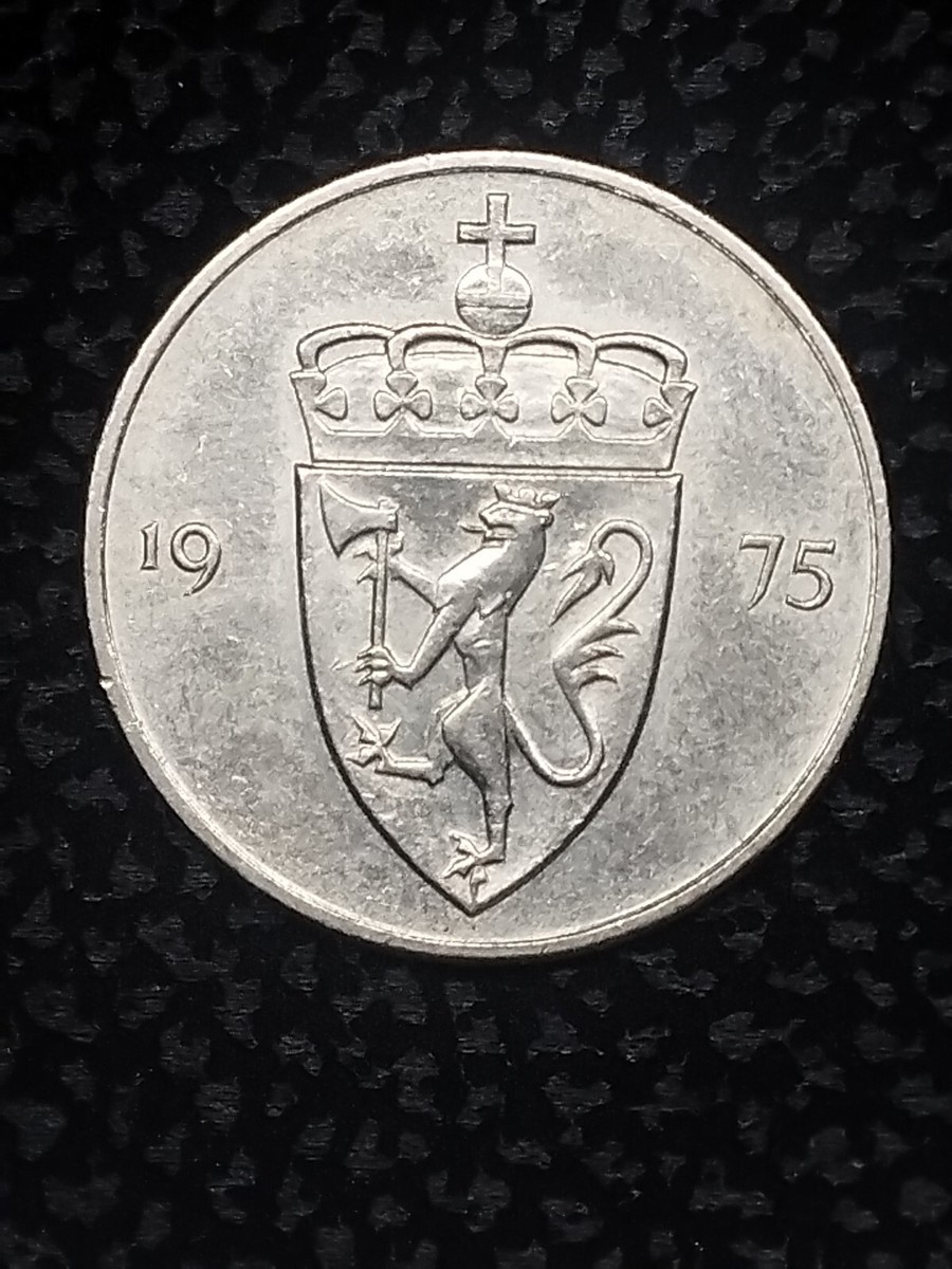 1975 Norway 50 Ore Coin High KM 418 22 mm | eBay