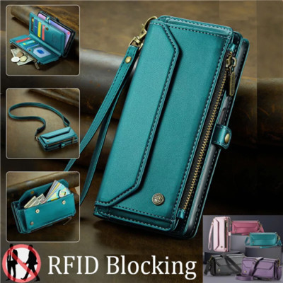 Wallet Cover Case für iPhone 16e 15 14 Plus 13 12 11 Pro Max Umhängetasche Handytasche