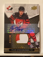 2018 Upper Deck Team Canada Juniors Auto Patch #17 Tyler Steenbergen #16/199