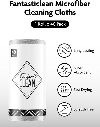 Compact and Convenient 12"x12" Microfiber Cloths Roll - Eco-Friendly Cleaning - 第 5/10 張圖片