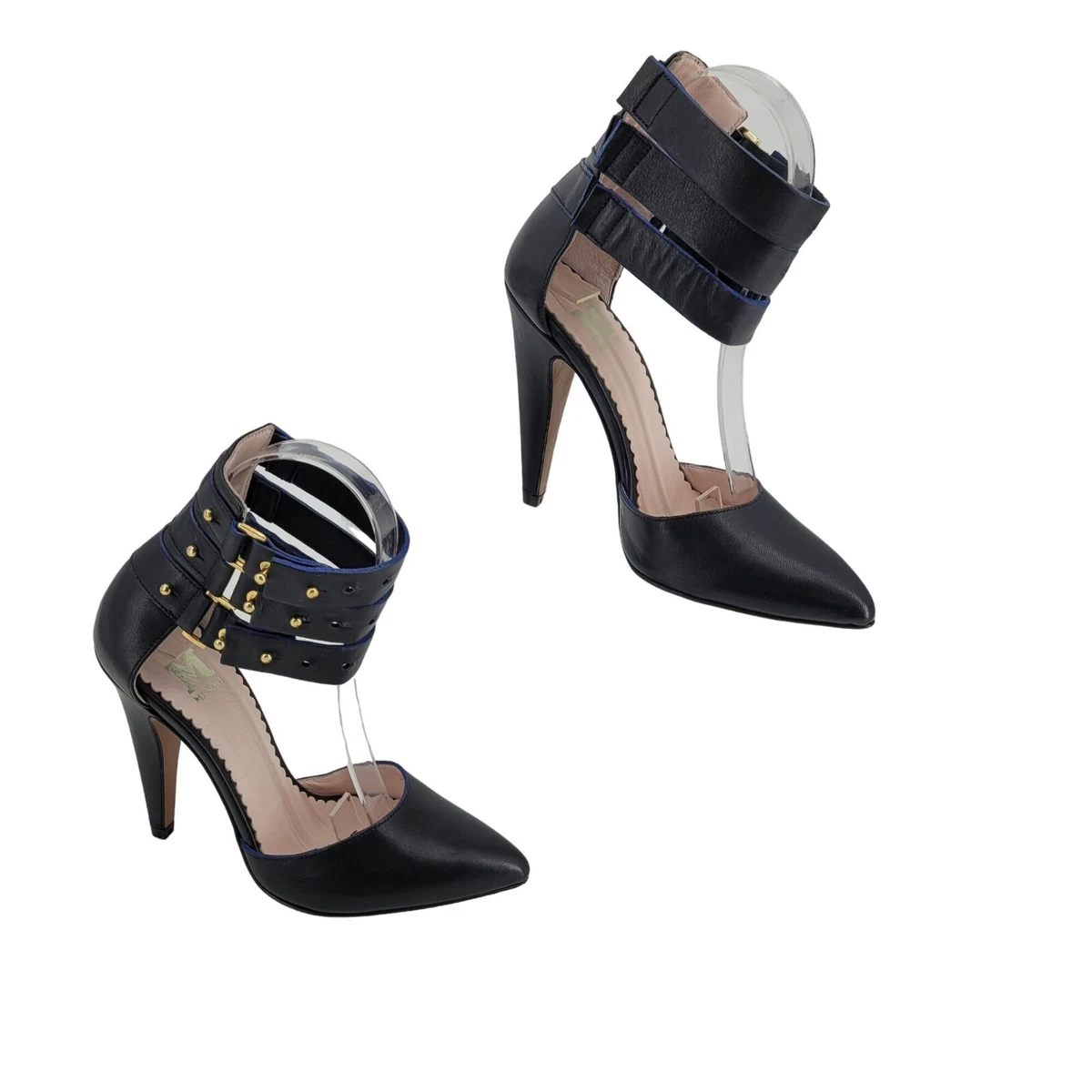Black top studded stilettos