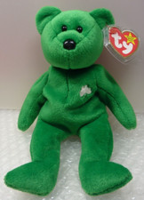 March 17 1997 Ty Original Beanie Babies ERIN St Patrick's Green Bear w/Tags