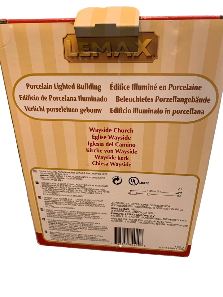 Lemax Wayside Church Lighted Holiday Village Building Christmas With Box - Image 2 of 4