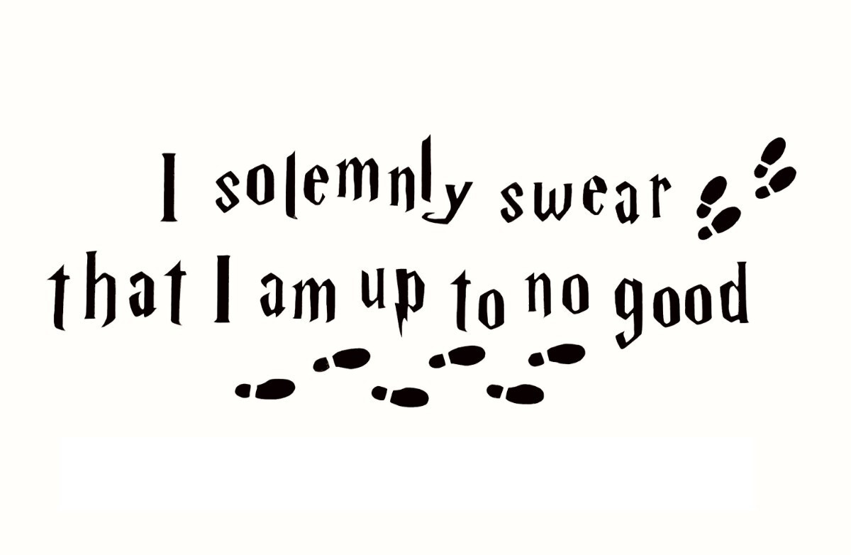 Pegatina de vinilo Harry Potter juro solemnemente - coche / computadora portátil / pared / ventana, etc.