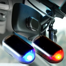 Fake Solar Alarm Light Led Warn Security System Theft Flash Car Auto Accessories