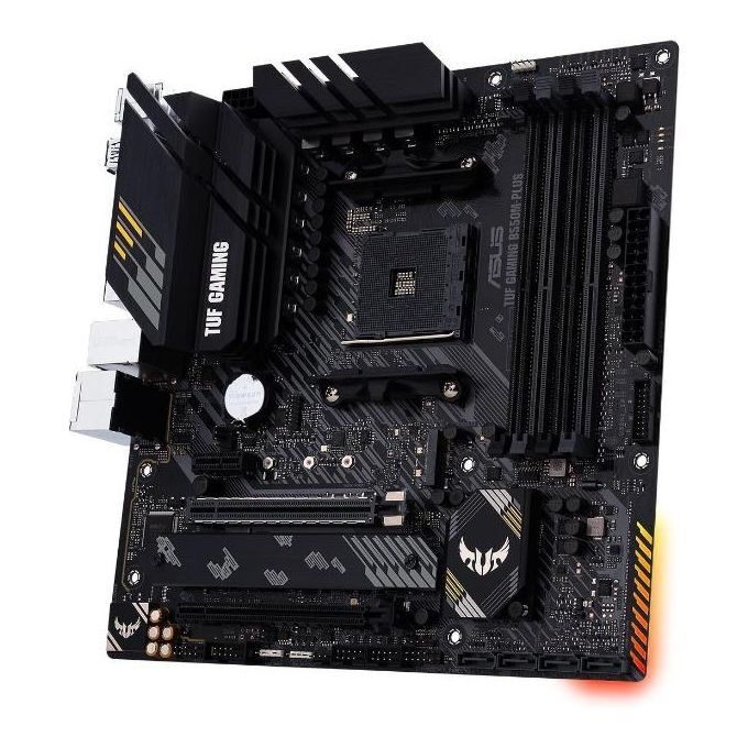ASUS TUF GAMING B550M-PLUS, Scheda madre Gaming micro ATX AMD B550, PCIe 4.0, do