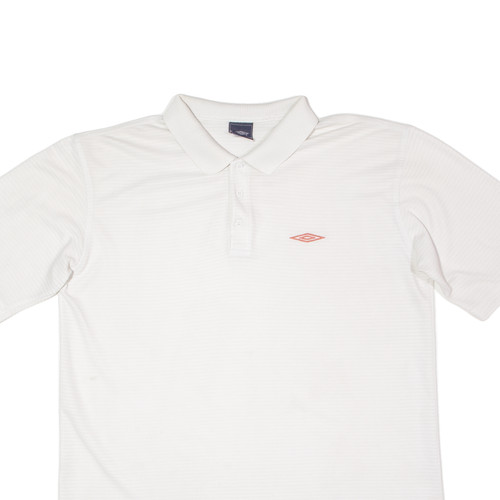 UMBRO Mens Polo Shirt White XL - Picture 2 of 6