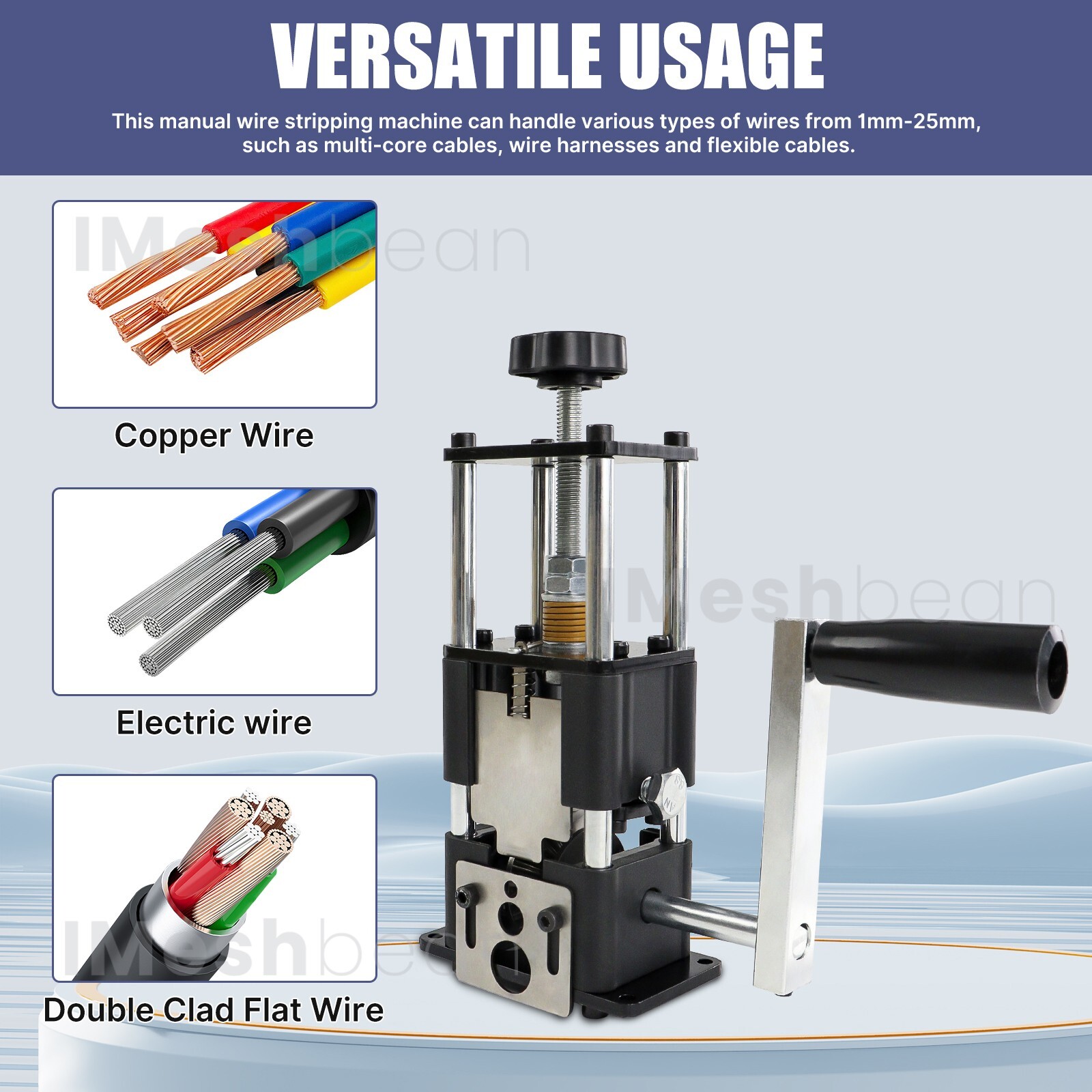 Electric & Manual Wire Stripping Machine Cable Cutter Copper Peeling Stripper US