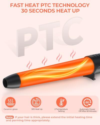 Curling Wand, Ohuhu Upgraded 5 in 1 Hair Curler, Curling Tongs Iron Set for Long - Picture 1 of 9