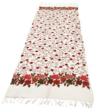 Kashmir Embroidered Flowers ,100 Pure Wool 28"X80" Traditional Ari Embroidery