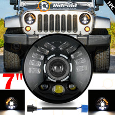 7 Led Headlightleft-right Turn Signal For 1997-2018 Jeep Wrangler Jk Cj Tj