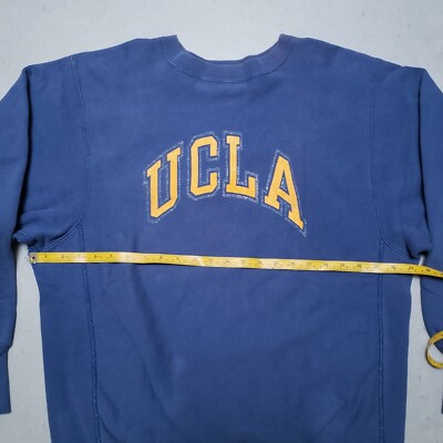 Vtg 80s CHAMPION Sweatshirt Reverse Weave UCLA Navy Blue