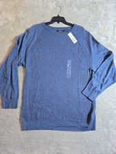 Claiborne Men Indigo Blue Knit XXL Crew Neck Pullover Sweater