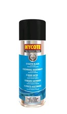 Hycote Colour Satin Black Multi-Purpose Aerosol Spray Paint Fast Drying 400ml
