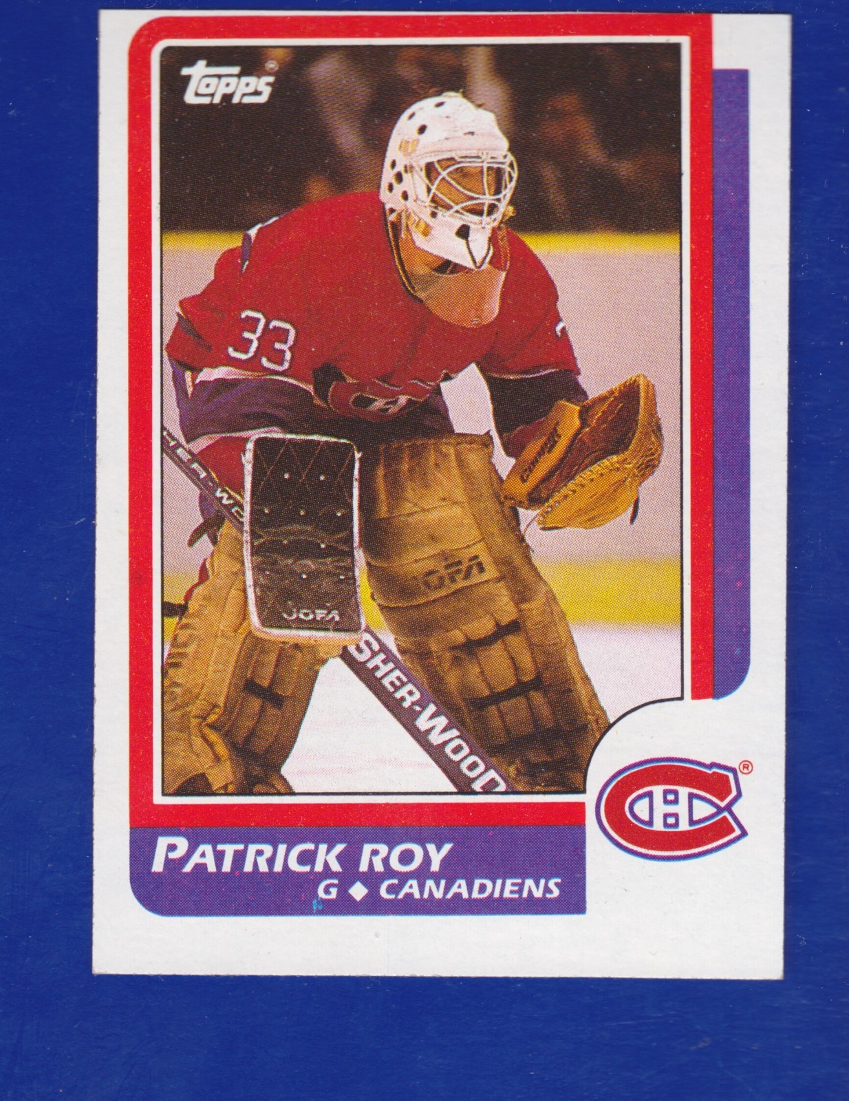 Off Center MINT ROOKIE PATRICK ROY 1986-87 Topps #53 Montreal Canadiens H.O.F.