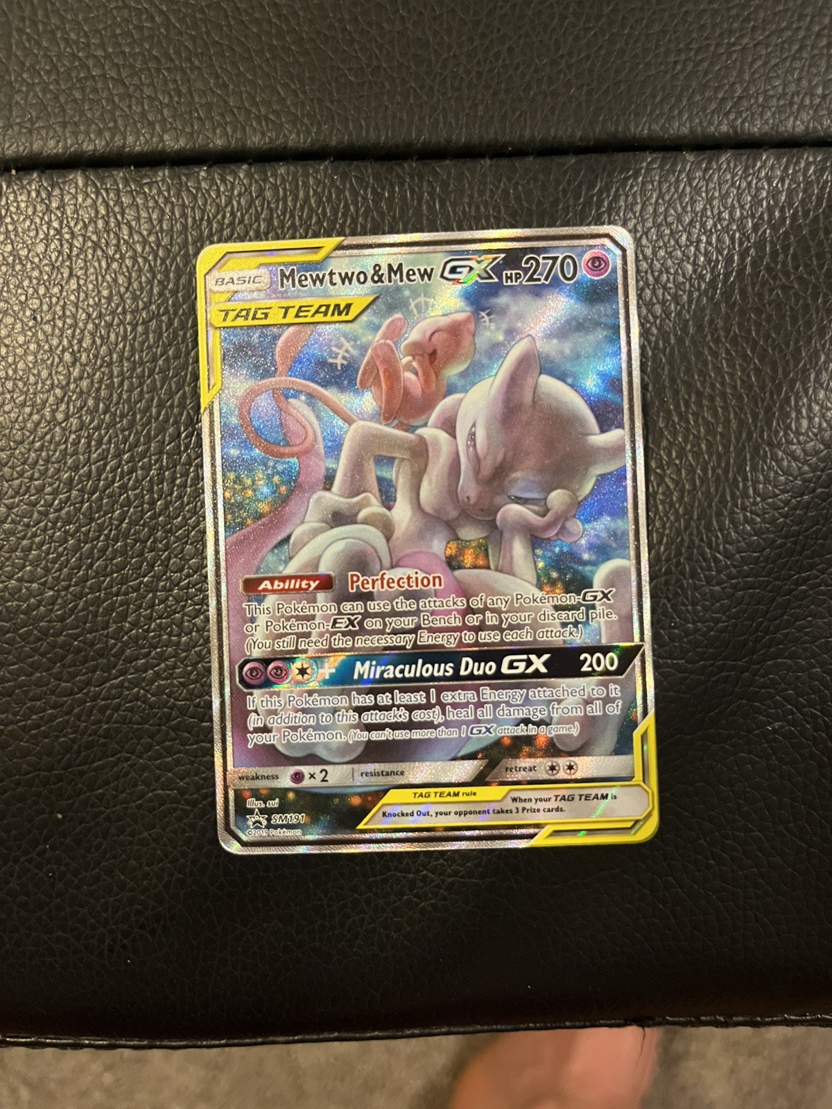 Pokémon TCG Mewtwo & Mew GX SM191 Sm Holo Promo Card NM