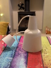 HABITAT Barton Cream Metal Pendant Light Fitting Ceiling Lampshade Lamp Shade