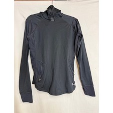 Under Armour ColdGear Womens Fitted Hoodie Black Long Sleeve Thumbholes Size M
