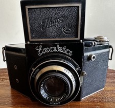 Ihagee Exakta 127 SLR Camera Dresden Germany 7.5cm f/3.5 Clean Lens Vintage