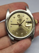 Tudor 74033 Diamond OysterDate Automatic Watch Parts  - Read Description #1327