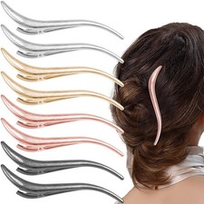 8 Pcs Large Metal Duckbill Hair Clips, 5 Inch Long Alligator Hair Pins French...