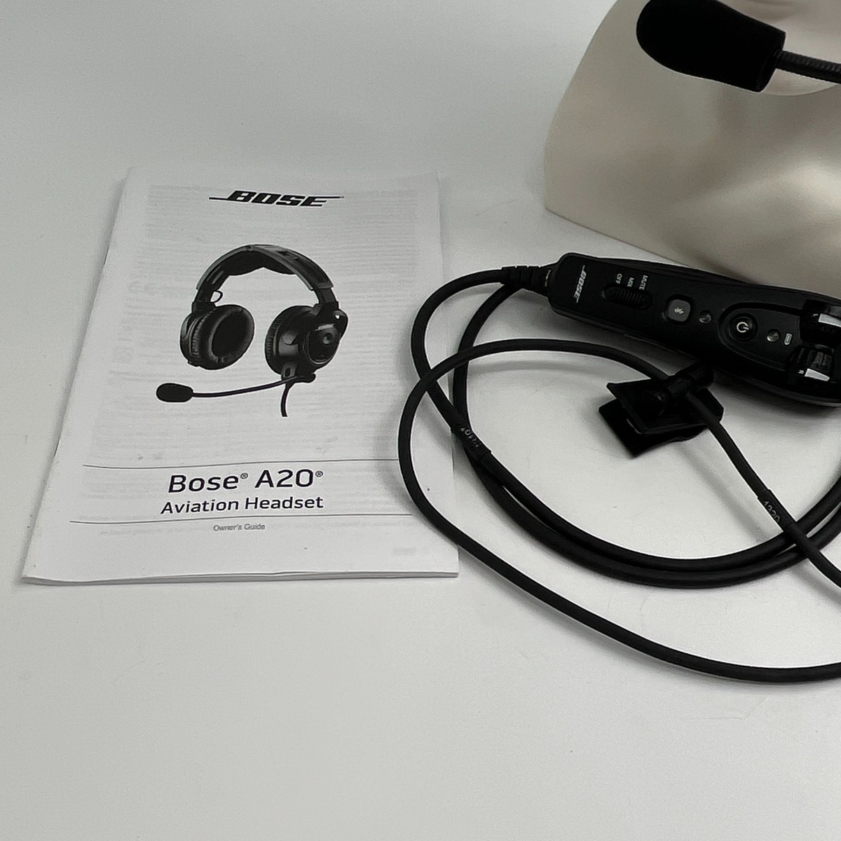 Bose A20 ANR Aviation Headset Single Lemo 6 Pin Plug With