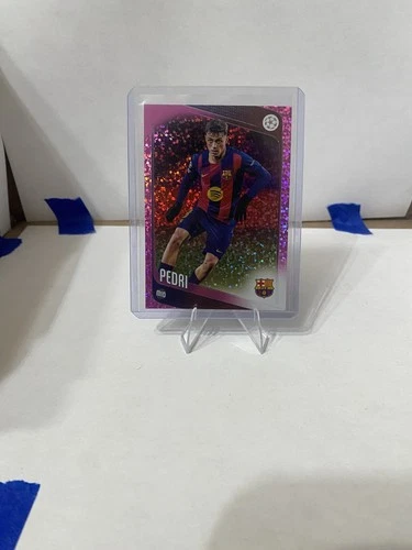 2025-26 Topps UEFA Club Competitions 196 Pedri - Pink Holo - Barcelona