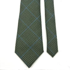 Turnbull & Asser Tie Wool Silk Blend Necktie Houndstooth Made In England EUC