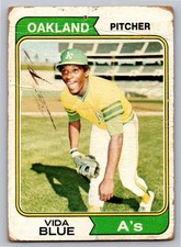 1974 Topps - #290 Vida Blue | Oakland Athletics PR