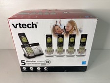 New VTech CS5129-5 DECT 6.0 Cordless Phone System 5 Handsets Answering Open Box