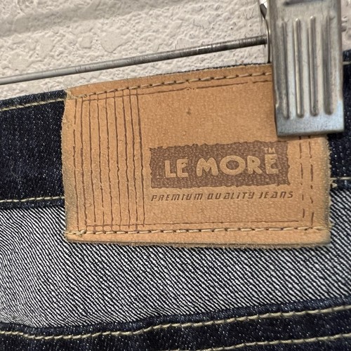 Vintage Le More Damengröße 9 zweifarbig blau Jeans ausgestellt Bondage Schnallen Y2K - Bild 11 von 14