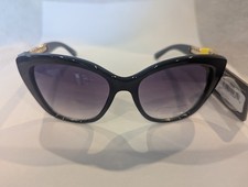 Foster Grant Black w Gold Womens Polarized Sunglasses 100 UVA/UVB